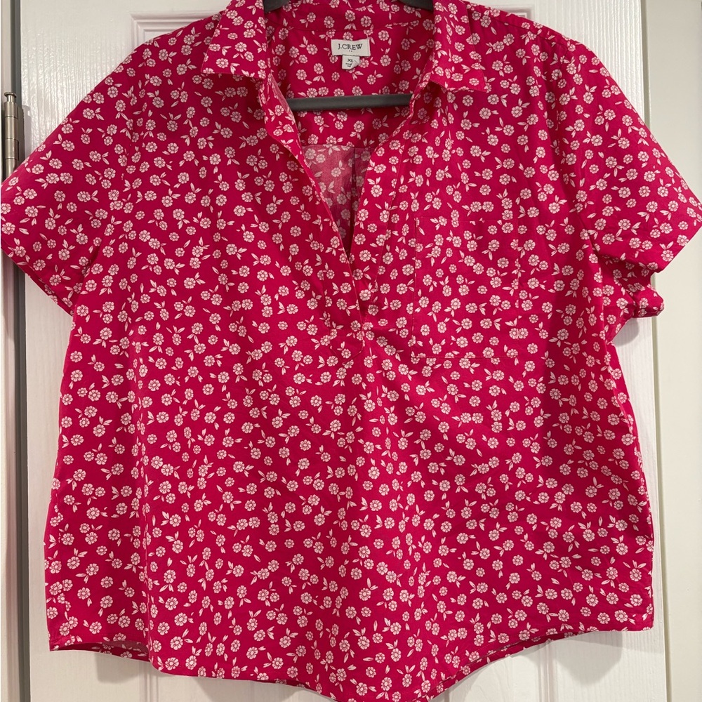 J. Crew Factory Pink Floral Women's Top
